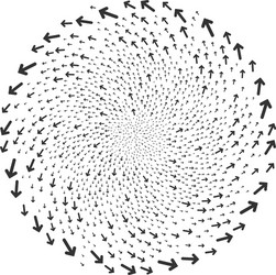 Arrow direction curl spheric cluster vector