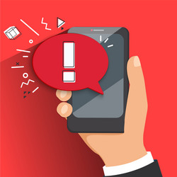 concept of malware notification or error vector image
