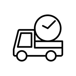 Delivery on time logistic icon vector