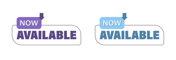 now available line button set vector image