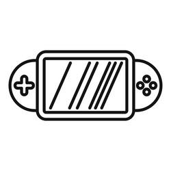 portable gaming console with buttons showing blank vector image