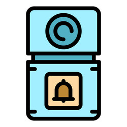 video intercom system icon flat vector image