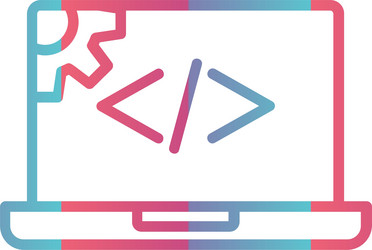 web development line gradient design vector image