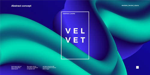 abstract design template with 3d flow shapes vector image