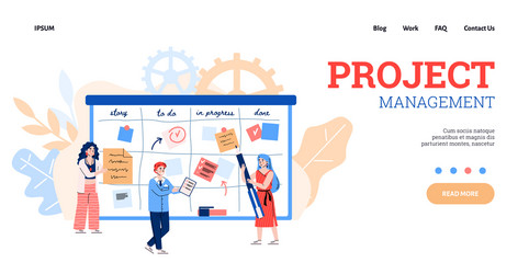 Agile development and project management concept vector