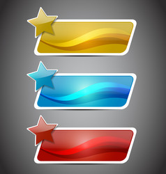 stylized presentation template with empty text vector