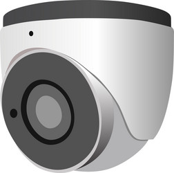 Security camera on a white background Royalty Free Vector