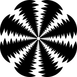 circular rotating spiral vortex element motif vector image