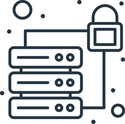 database icon editable stroke vector image