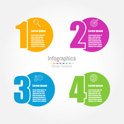 Infographic Template with Four Options vector image