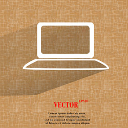 Notebook flat modern web button vector