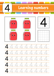 trace and write numbers handwriting practice vector image