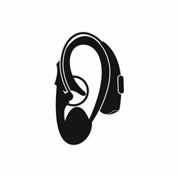 Hearing aid icon simple style vector