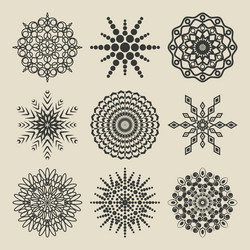 Intricate Circular Patterns vector image