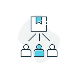 predictive demand forecasting icon design vector image