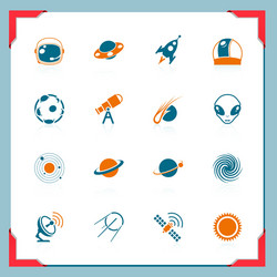 Space Icon Set - Celestial Objects vector image