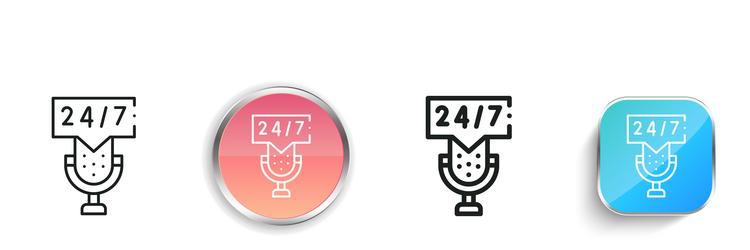 broadcast icon thin linear regular and button vector image