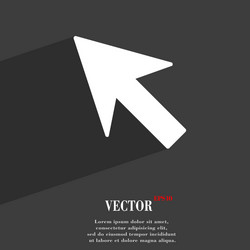 Cursor arrow icon symbol flat modern web design vector