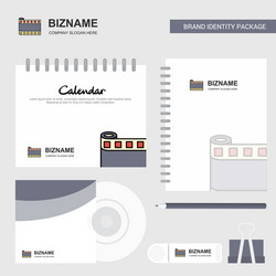 Film roll logo calendar template cd cover diary vector