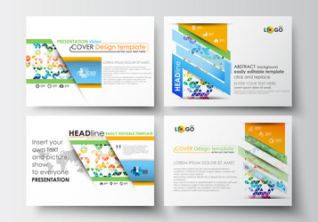 set of business templates for presentation slides vector image