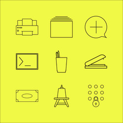 Web linear icon set simple outline icons vector
