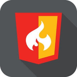 Web shield flame php vector