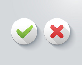 Check Mark Icons - Tick and Cross vector image