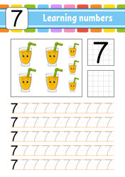 Number Trace and Write Worksheet vector