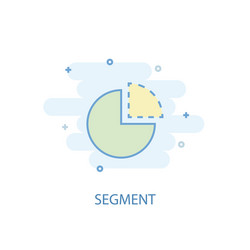 Segment line concept simple icon colored vector
