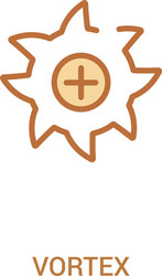 Vortex concept 2 colored icon simple line element vector