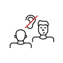 2 men in conversation or interview and crossed vector image