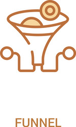 funnel concept 2 colored icon simple line element vector image