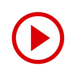 Play video button icon in two color design style vector