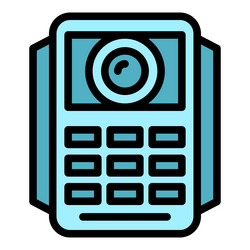 video intercom security icon flat vector image