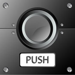 Round volume control silver metal switcher Vector Image