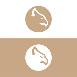 Eagle shield logo icon head Royalty Free Vector Image