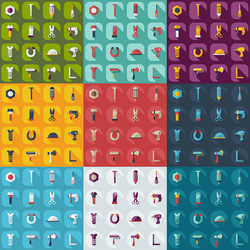 flat concept set modern design with shadow vector image