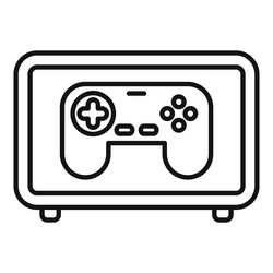 game console with gamepad icon showing vector image