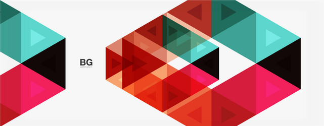 mosaic triangle pattern abstract background vector image