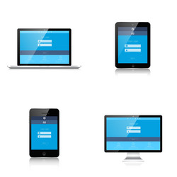 responsive web design adaptive user interface vector image