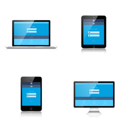 responsive web design adaptive user interface vector