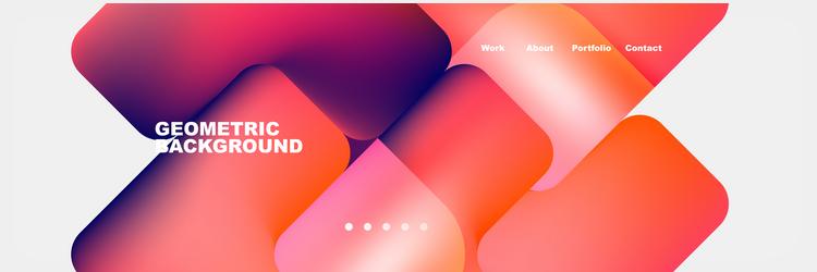 Square internet web page design template Vector Image