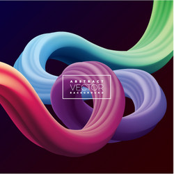 abstract 3d colorful curve line background vector image