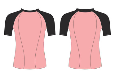 compression rash guard template mock up vector image