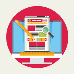 flat of web design and development concepts vector image