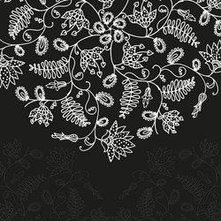 Floral Chalkboard Pattern vector