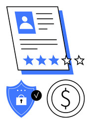 profile evaluation with rating secure access vector image