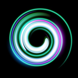 rotating multicolor swirl lights isolated vector image