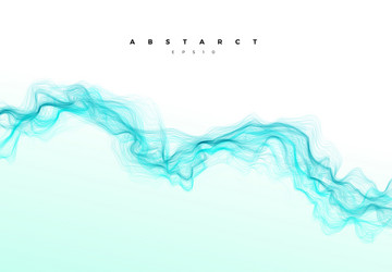 wave element with abstract blue lines vector image