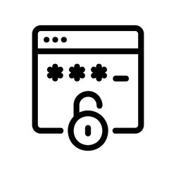 website login interface showing password field vector image